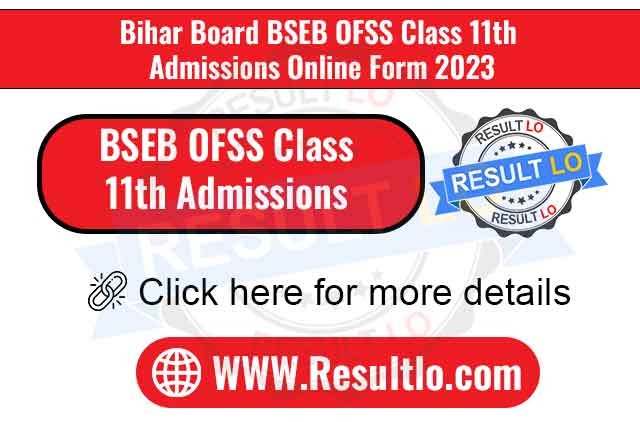 BSEB OFSS Class 11th Admissions