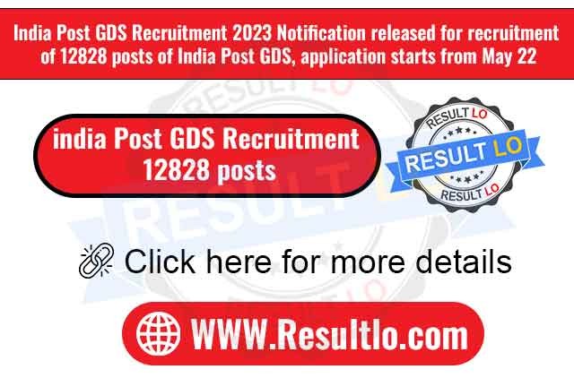 India Post GDS Recruitment 12828 posts