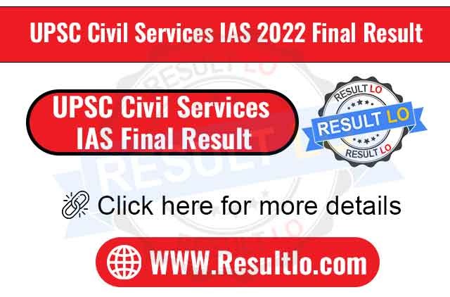 UPSC Civil Services IAS Final Result