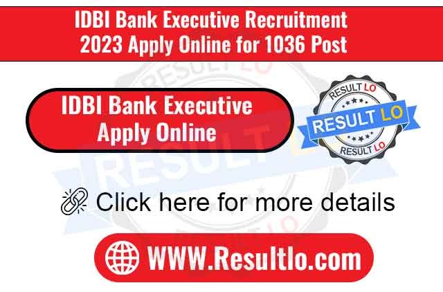 IDBI Bank Executive Apply Online