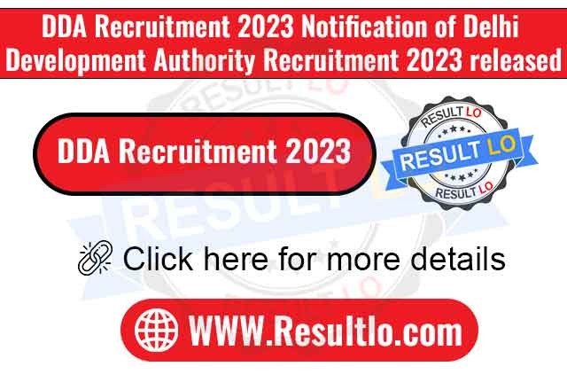 DDA Recruitment 2023