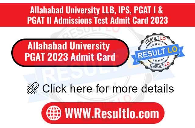 Allahabad University PGAT 2023 Admit Card