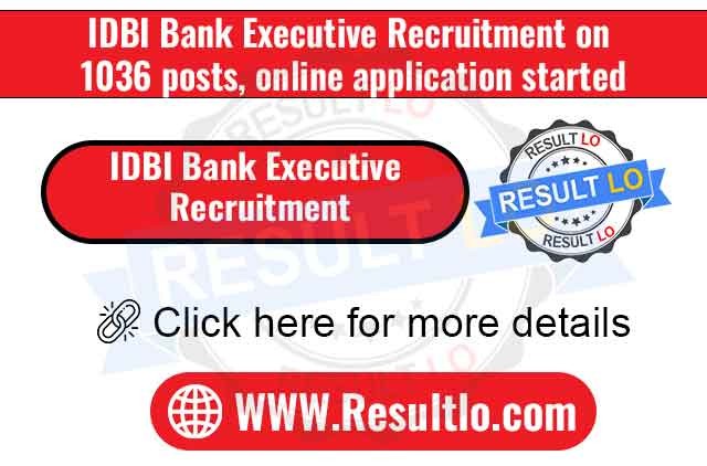IDBI Bank Executive Recruitment