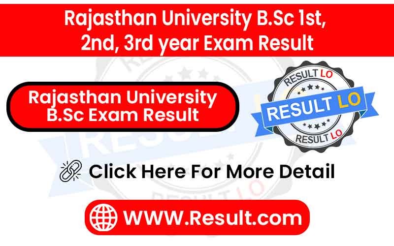 Rajasthan University B.Sc Exam Result