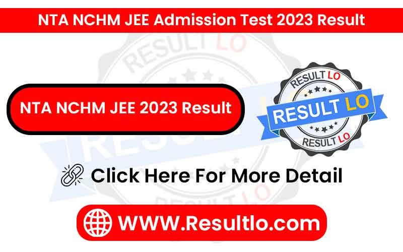 NTA NCHM JEE 2023 Result