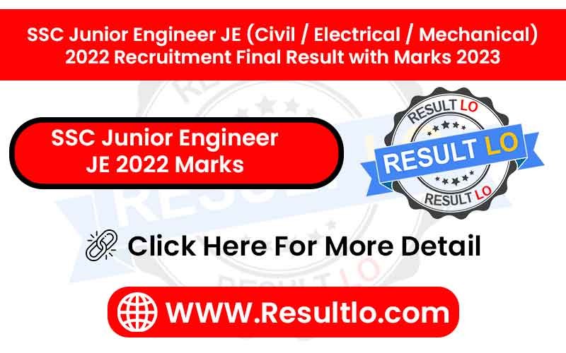 SSC Junior Engineer JE 2022 Marks