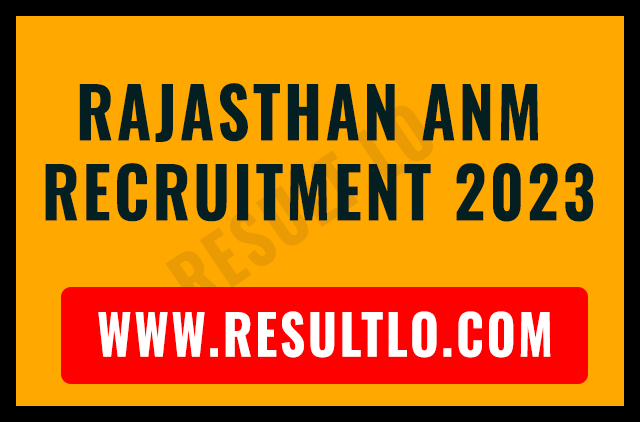 Rajasthan ANM Recruitment 2023