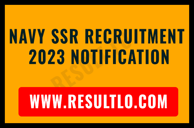 Navy SSR Recruitment 2023 Notification