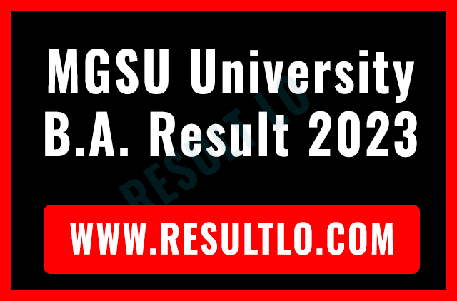 MGSU University BA Result 2023