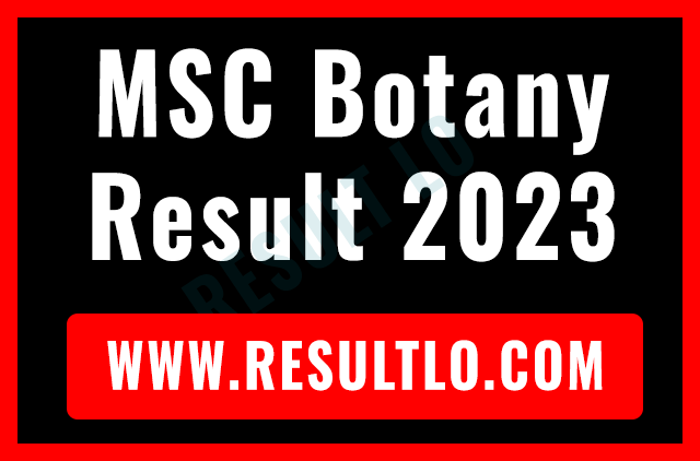 MSC botany Result 2023