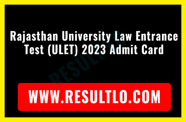 ULET 2023 admit card