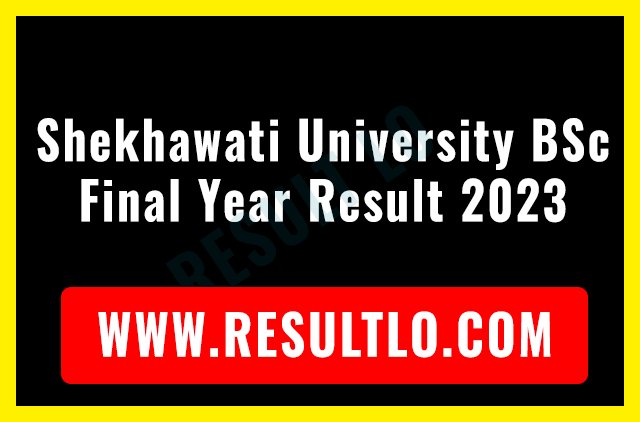 Shekhawati University BSc Final Year Result 2023