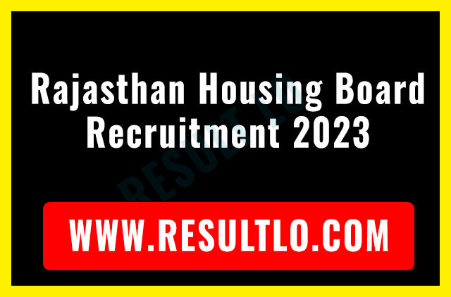 Rajasthan Housing Board Recruitment 2023