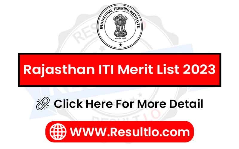 Rajasthan ITI Merit List 2023