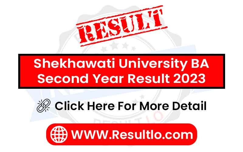 Shekhawati University BA Second Year Result 2023