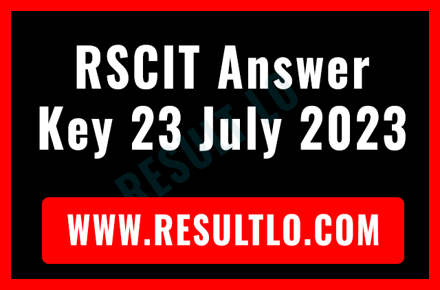 RSCIT Answer Key 23 July 2023