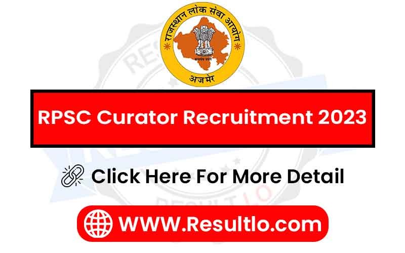 RPSC Curator Recruitment 2023