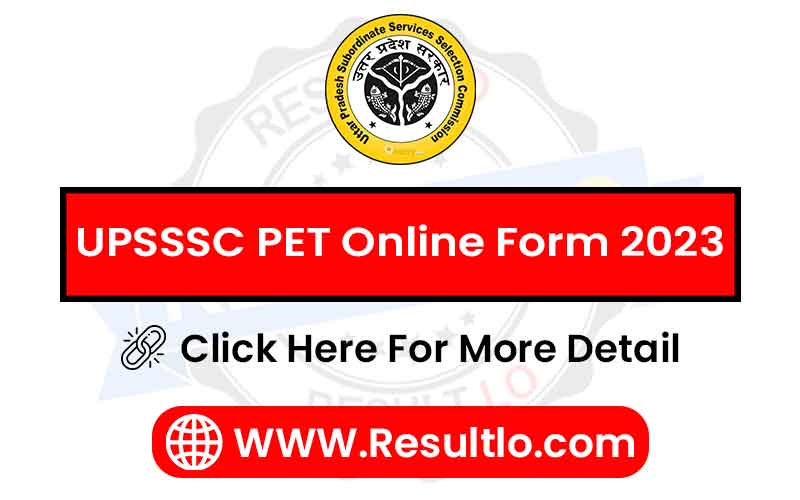 UPSSSC PET Online Form 2023