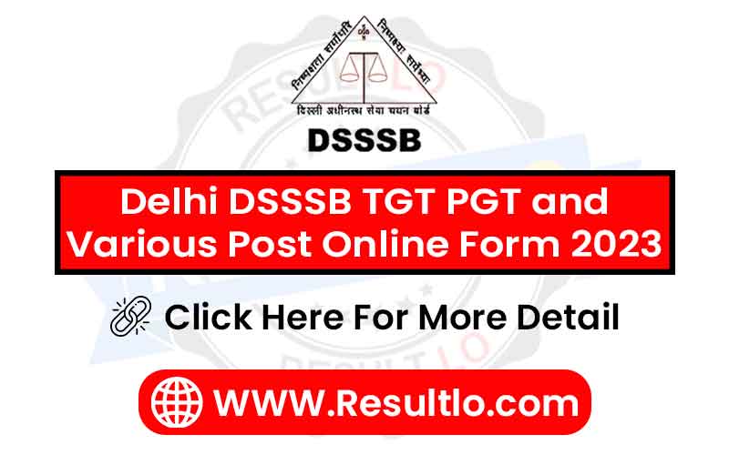 Delhi DSSSB Recruitment 2023
