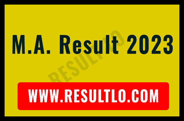 M.A. Hindi Result 2023