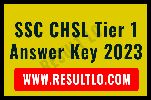 SSC CHSL Answer Key 2023