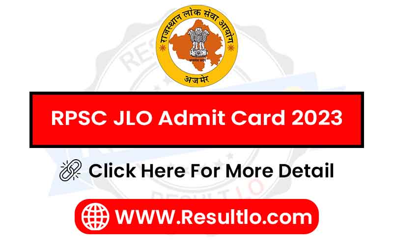 RPSC JLO Admit Card 2023