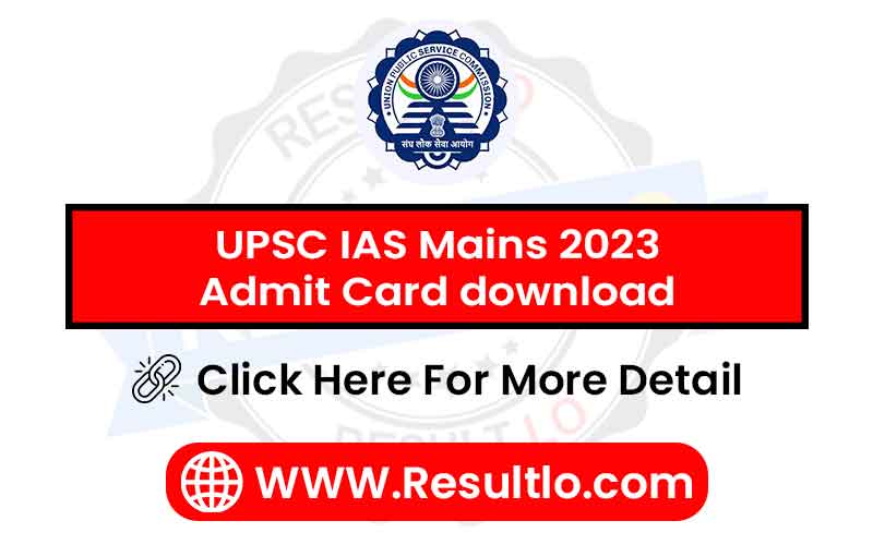 UPSC IAS Mains 2023 Admit Card download