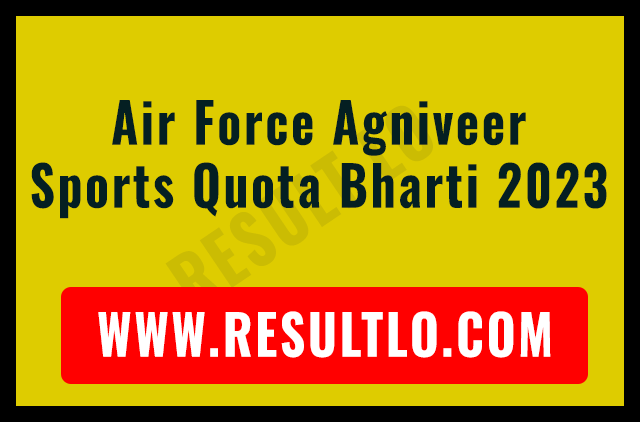 Air Force Agniveer Sports Quota Bharti 2023