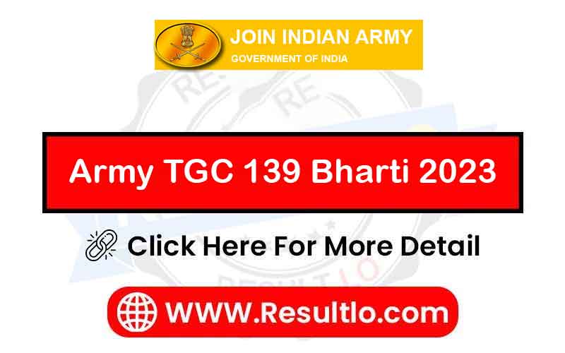 Army TGC 139 Bharti 2023