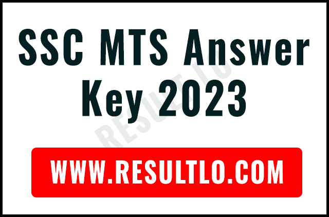 Answer Key SSC MTS  2023