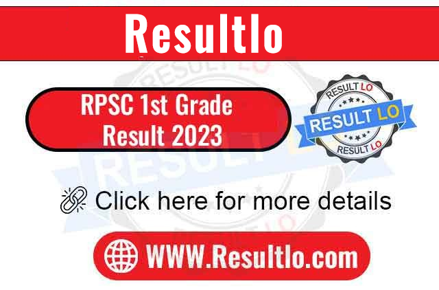 RPSC 1st Grade Result 2023