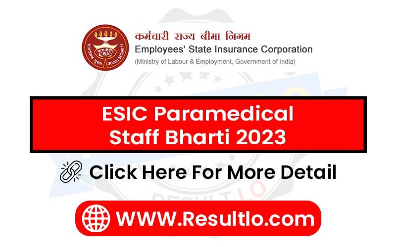 ESIC Paramedical Staff Bharti Marks